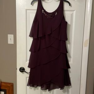 Women’s dark wine shirt cocktail dress